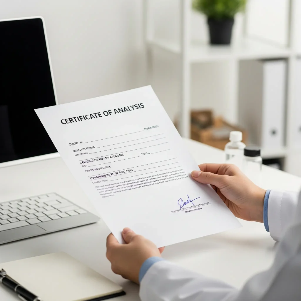 Certificate of Analysis Document